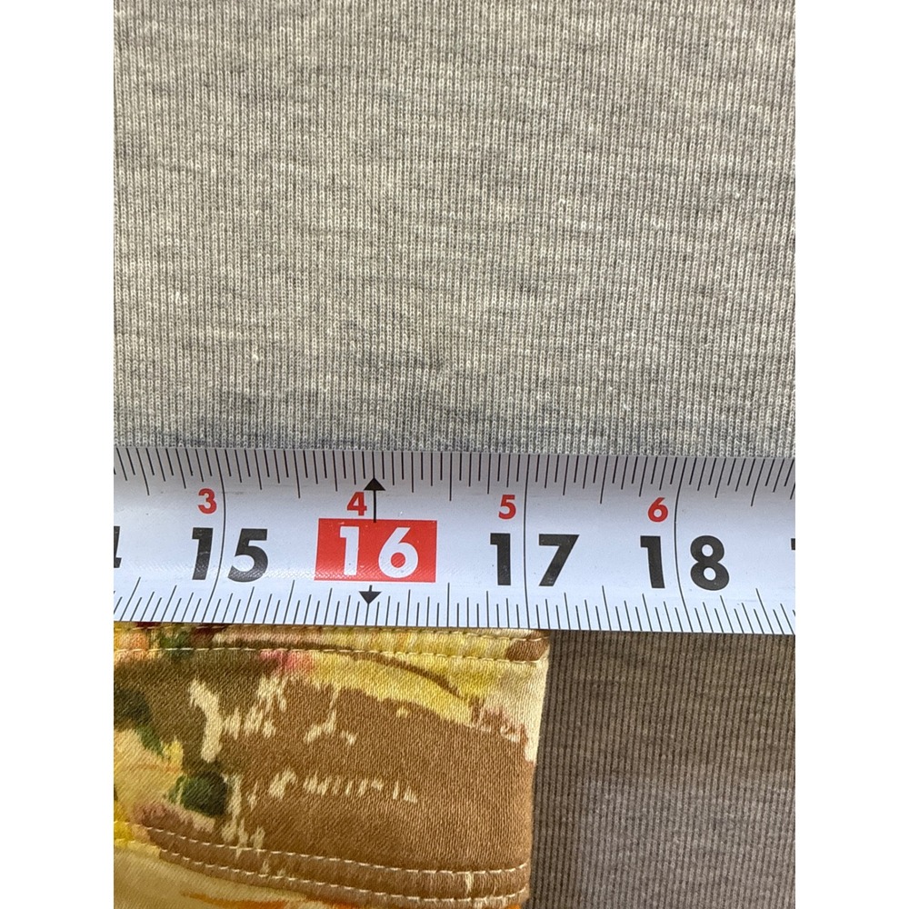 Peck & Peck Floral Ankle Pants Womens 12 Multi Color Stretch Cotton Straight Leg - Picture 5 of 6